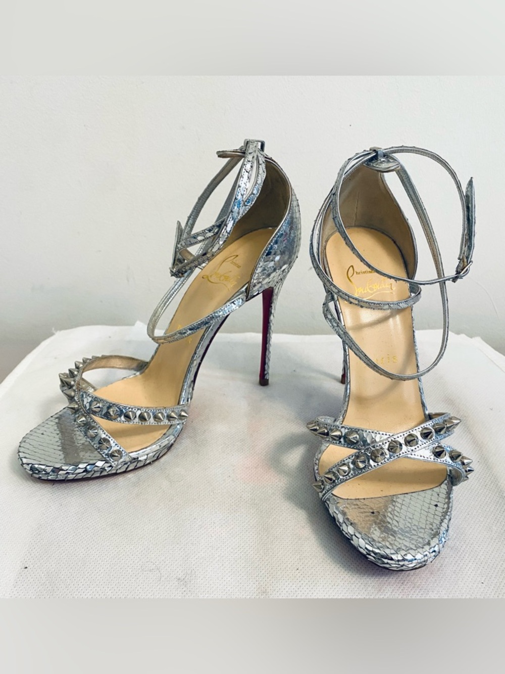 Christian Louboutin Python Heels, Like New